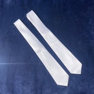 Elegant White Satin Neckties